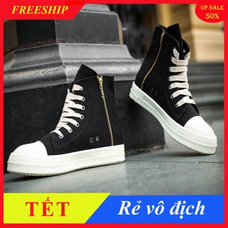 HOT 2020 Giày Rick Owen cổ cao-RO82209 (HẾT HÀNG - HIỆN TẠI SHOP CHỈ CÒN RO CỔ THẤP)