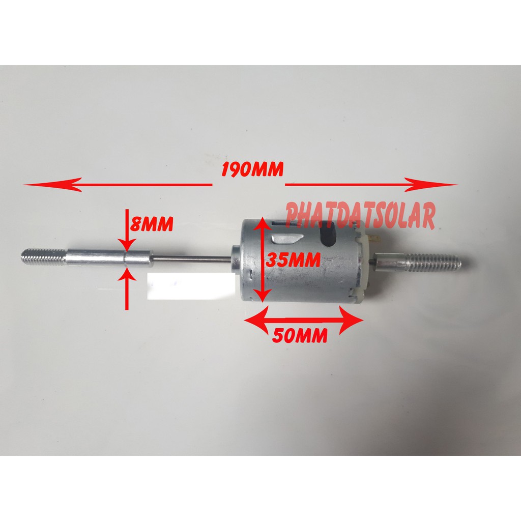 động cơ quạt 12v DC motor 545 mới 100% (có lắp sẵn trục quạt gió 8mm)