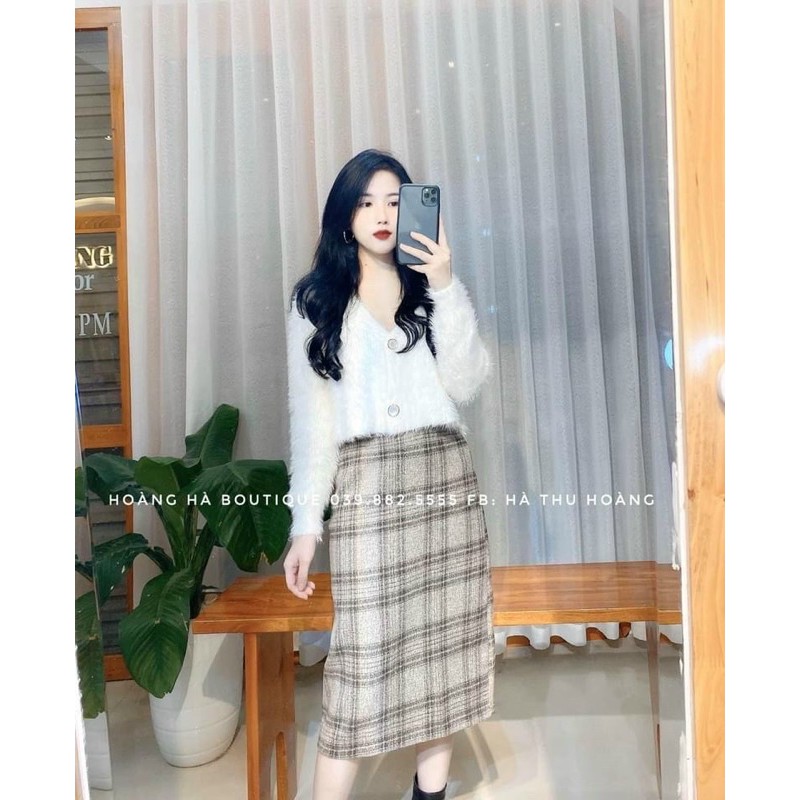 BÁN SỈ ÁO LEN LÔNG CADIGAN CROPTOP CHO NỮ | BigBuy360 - bigbuy360.vn