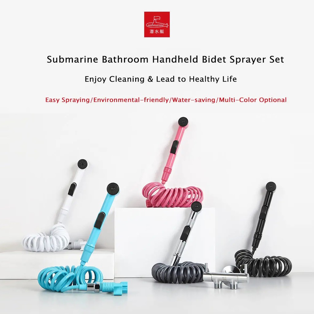 Xiaomi Youpin Vòi Xịt Submarine Bằng Abs Dài 3m Có Thể Thu Vào Cho Nhà Vệ Sinh