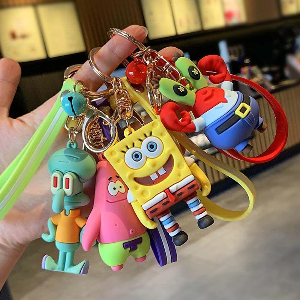 LANFY Móc Khóa Hình Chú Cua Hoạt Hình SpongeBob Đáng Yêu