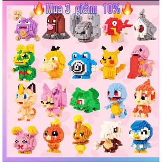 🤗Mua 5 tặng 1🤗Pokemon hạt nhỏ Lego Pokémon Pokemon tự lắp ráp đồ chơi phát triển trí thông minh cho trẻ em