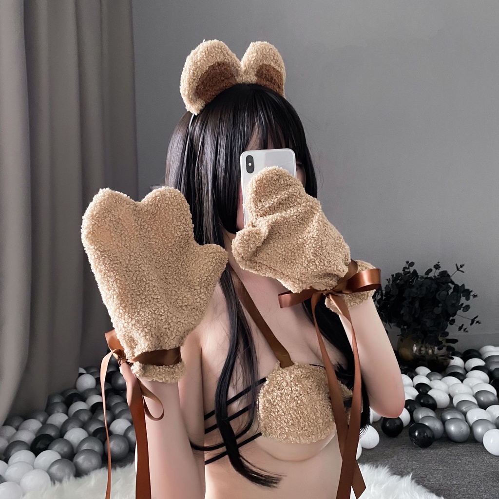 Bộ Đồ Lót Hóa Trang Gấu Teddy Phối Ren Dễ Thương Quyến Rũ Cho Nữ | BigBuy360 - bigbuy360.vn