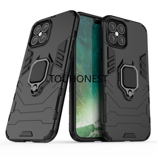 Ốp Điện Thoại Cứng Chống Sốc Kèm Vòng Đỡ Kim Loại Cho Casing For iPhone 11 Pro Max Case iPhone 12 Pro Max Case iPhone 12 Mini Case Armor PC Shockproof Hard Cassing Cover Cases With Metal Ring Stand Phone Case