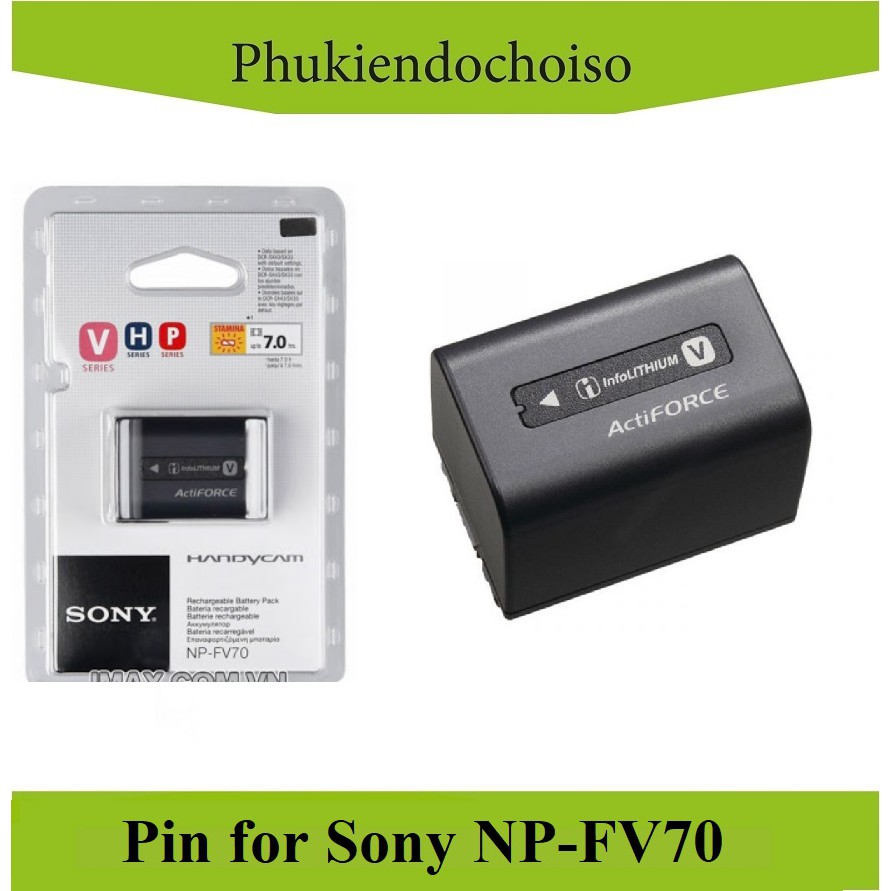 PIN MÁY ẢNH SONY NP-FV70, DUNG LƯỢNG CAO