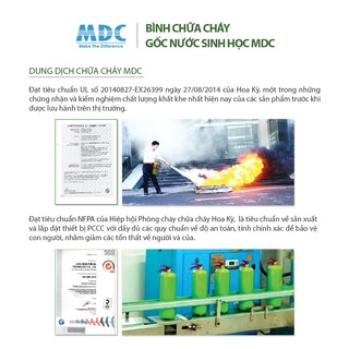 Bình chữa cháy gốc nước sinh học MDC 2L