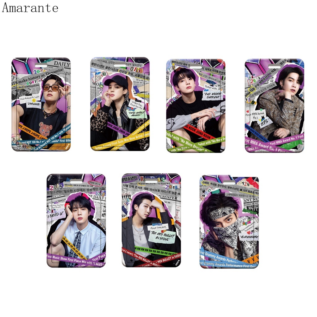 Ví Đựng Thẻ ID / Thẻ Ngân Hàng In Hình Thần Tượng AMA BTS Có Dây Kéo