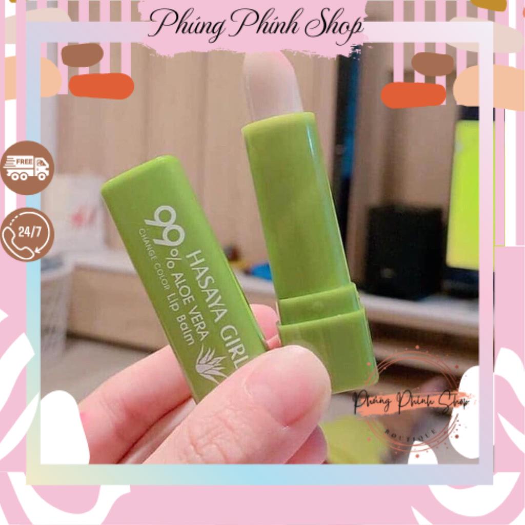 SON DƯỠNG MÔI CHIẾT XUẤT LÔ HỘI 99,9% NHA ĐAM ALOE VERA SHINY HASAYA GIRL