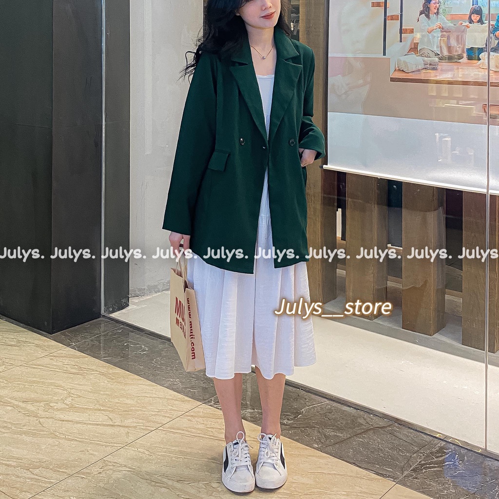 Áo blazer 1 lớp dáng dài 2 cúc Hàn (ảnh THẬT kèm video) | BigBuy360 - bigbuy360.vn