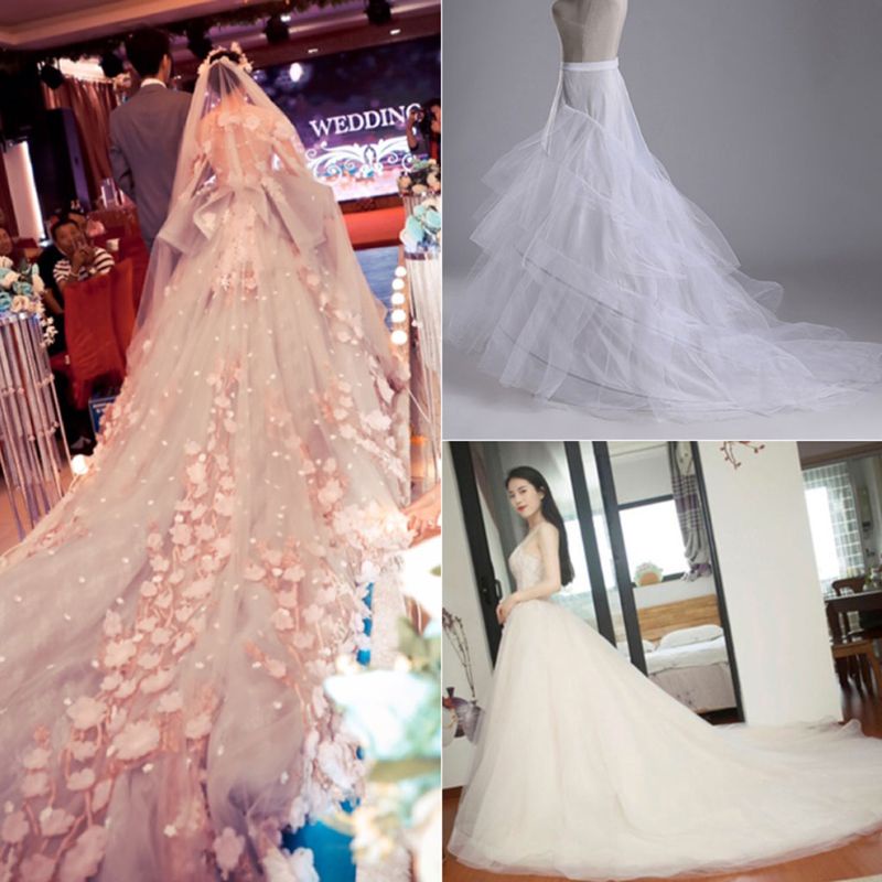 Chân Váy Cưới 2 Vòng 3 Lớp Co Giãn Cho Cô Dâu