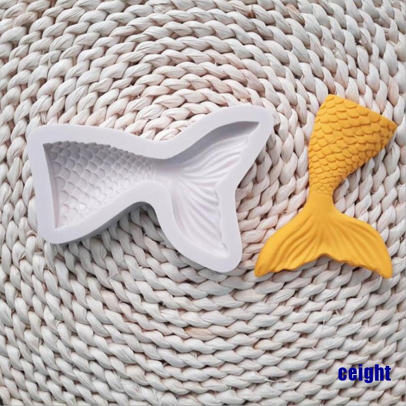 Khuôn Làm Bánh Chất Liệu Silicone Hình Đuôi Nàng Tiên Cá 3D Dễ Thương