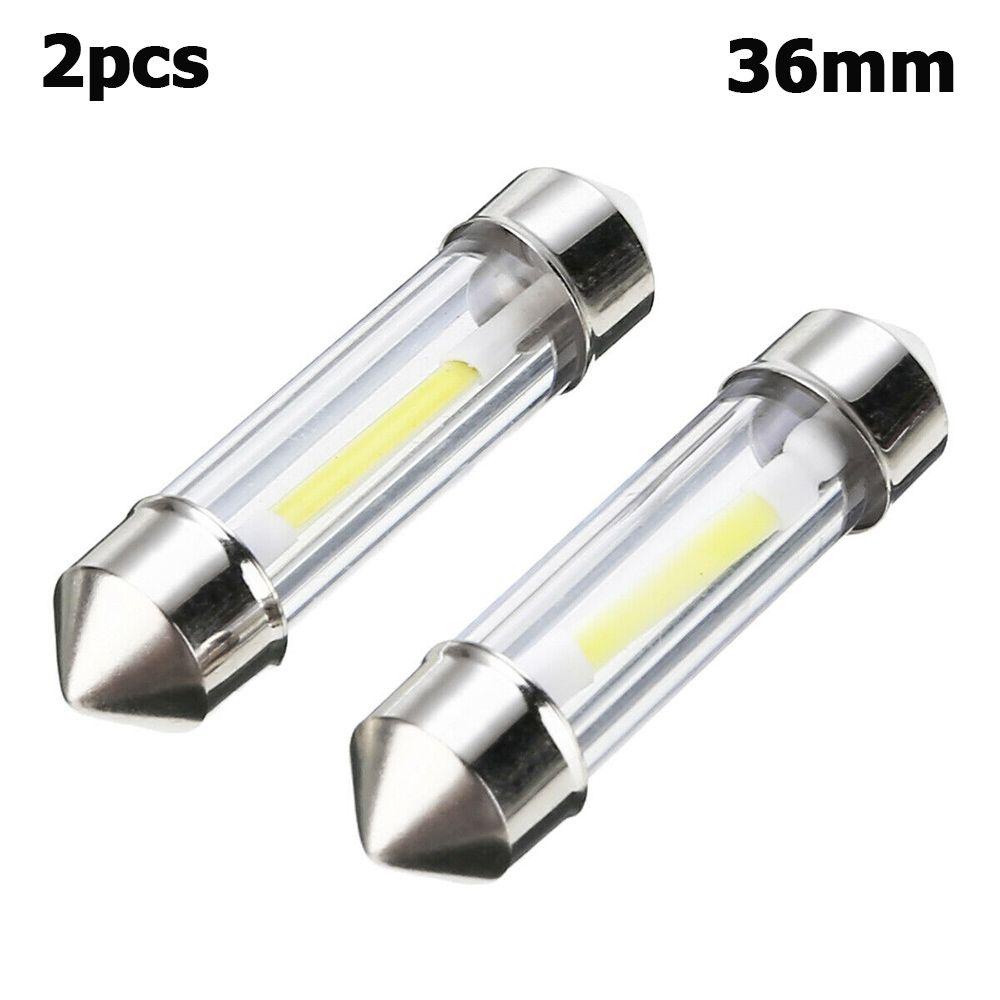 Set 2 Đèn LED Chiếu Biển Số Xe Hai Đầu Trong Suốt Ánh Sáng Trắng