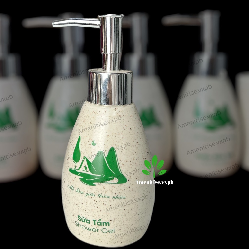 [Hỏa tốc] Bình gốm sứ đựng dầu gội, sữa tắm, nước rửa tay, cốc đánh răng cho khách sạn, resort, homestay