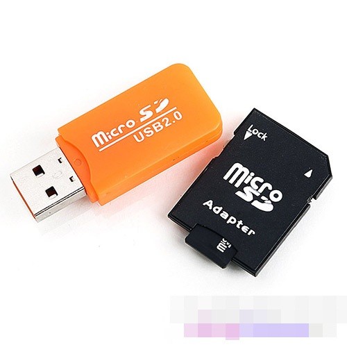 Combo Thẻ nhớ Micro SD 4GB Class 6 Adapter Reader Hộp nhựa