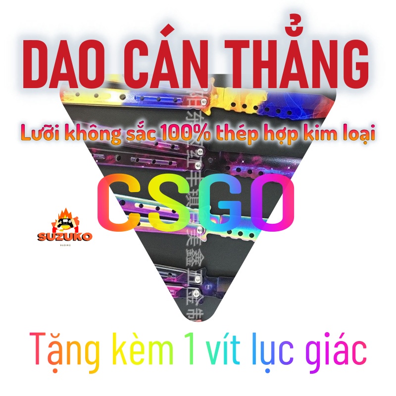 Đồ trưng bày CSGO balisong Cán Ghép nhiều màu sắc