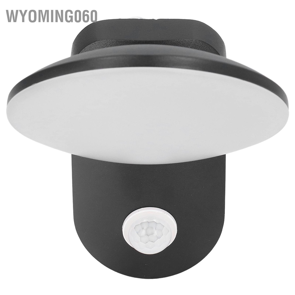Wyoming060 Đèn tường LED ngoài trời 12W 3000K Ánh sáng ấm áp Cảm biến chuyển động của con người sân vườn cho lối đi ban công 85‑265V