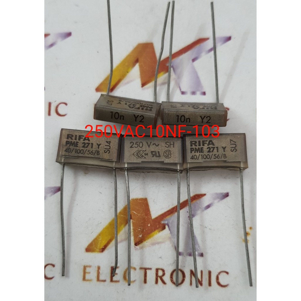 Tụ RIFA Y2 PME271Y 250VAC10NF 250V103 250VAC103 250V0.01UF 10N Y2 (con)