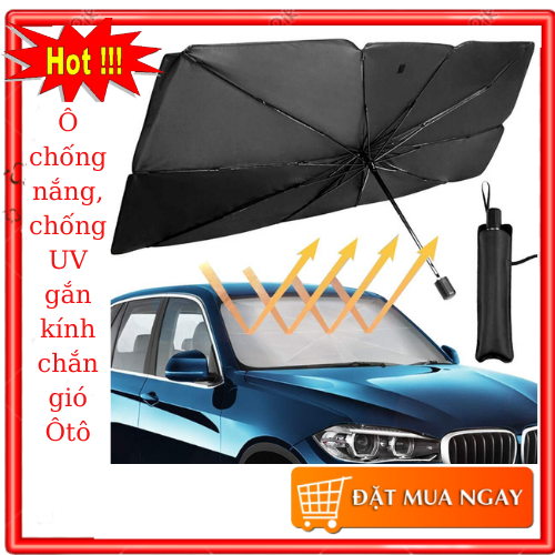 Ô chống nắng tia UV gắn kính chắn gió có thể gấp lại phản quang tiện dụng cho xe hơi loại lớn