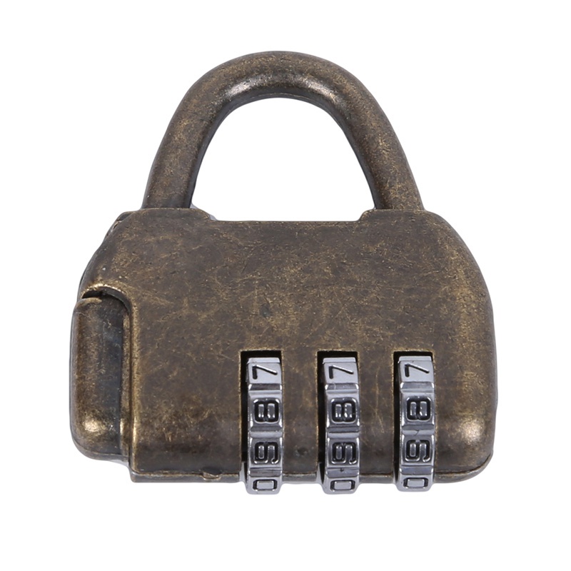 Alloy Password Locks Vintage Antique Old Style Jewelry Chest Box Code Password Lock Padlock Small