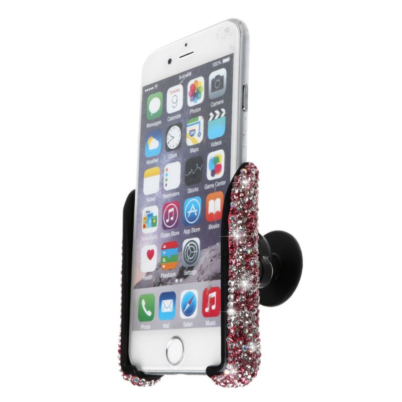 Giá Đỡ Điện Thoại Gắn Điều Hòa Xe Hơi Xoay 360 Độ Đính Đá Sang Trọng