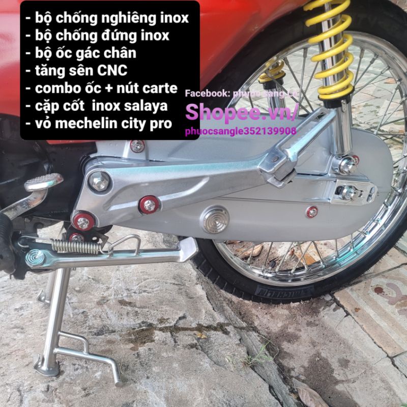 chân chống nghiêng inox 304. siêu daỳ...