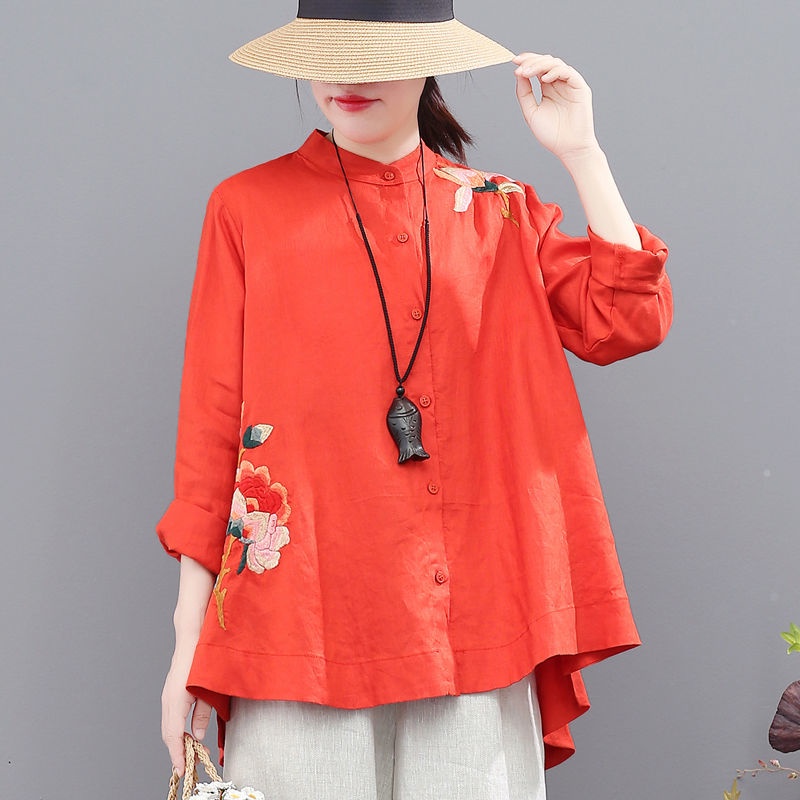 Áo Kiểu Thêu Hoa Phong Cách Cổ Điển CAL1282