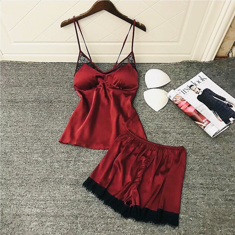 Bộ ngủ đùi phối ren