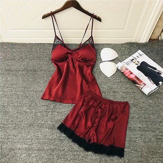Bộ ngủ đùi phối ren