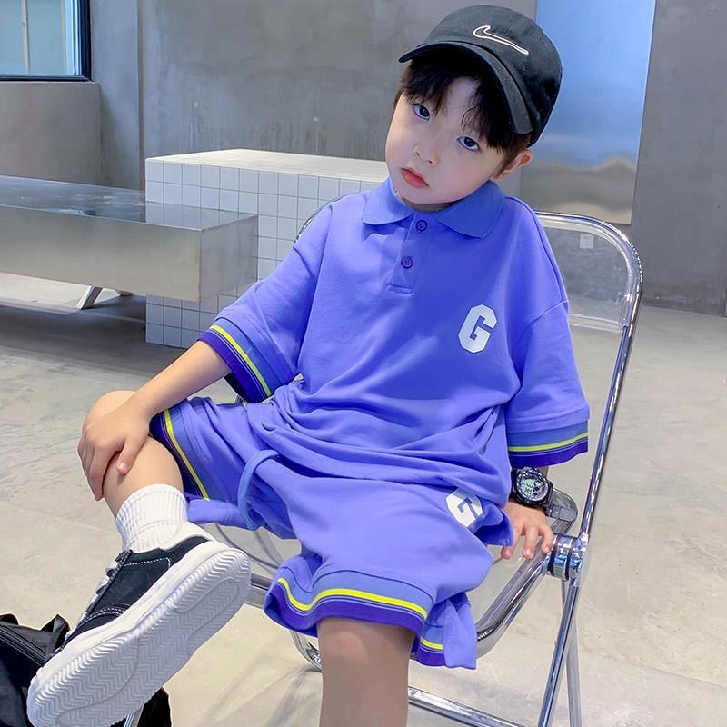 Bộ Quần Áo POLO Ngắn Tay Thời Trang Hè Năng Động Cho Bé Trai