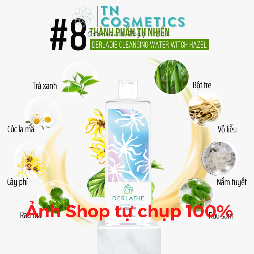 Nước Tẩy Trang Derladie Cleansing Water Witch Hazel Dành Cho Mọi Làn Da Kể Cả Da Nhạy Cảm 500ml NTT2773
