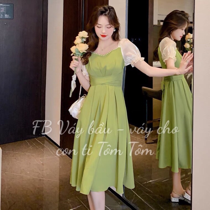 Váy cho bé ti hottrend cực tôn dáng, che khuyết điểm - ảnh thật