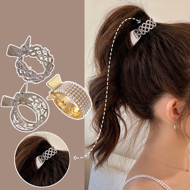 Kẹp Tóc Kim Loại Đính Đá Sang Trọng Cho Nữ
