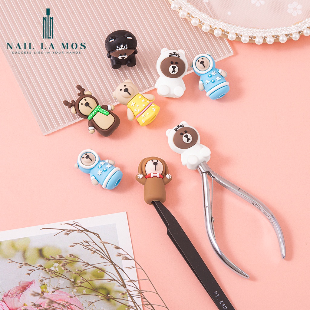 Bọc đầu kìm hình thú cute - Bọc bảo vệ đầu kềm silicon chuyên dụng cho dân làm móng