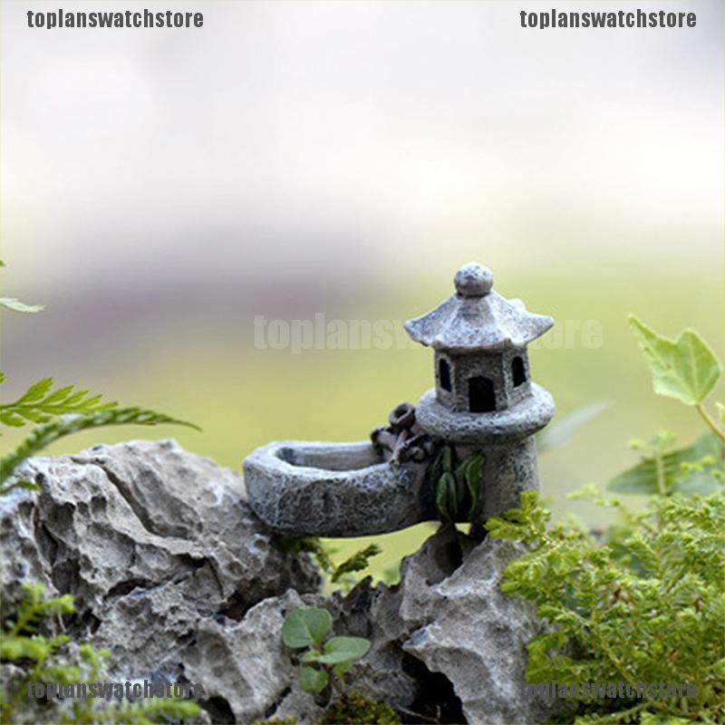 Mô Hình Tháp Ao mini Bằng Nhựa Resin Phong Cách retro Dùng Trang Trí DIY