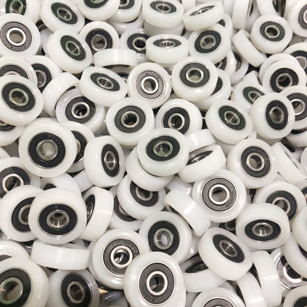 Bánh xe nhựa, con lăn vòng bi 608