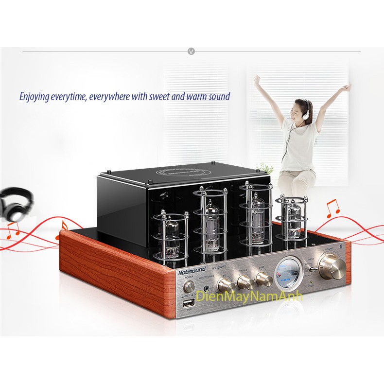 Amply đèn Nobsound chính hãng chất âm mê hoặc, tích hợp DAC, Bluetooth, tem chống giả