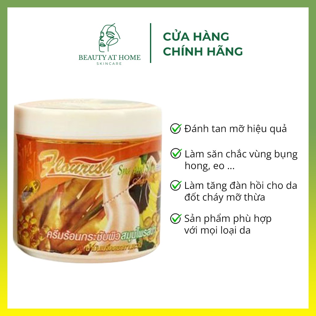 Kem tan mỡ bụng Flourish chiết xuất gừng ớt giúp giảm mỡ bụng cấp tốc 500g - Beauty at home