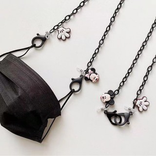 Hoạt Hình Dây Đeo Mắt Kính Màu Đen Bằng acrylic Hình Chú Chuột Nhỏ Sáng Tạo