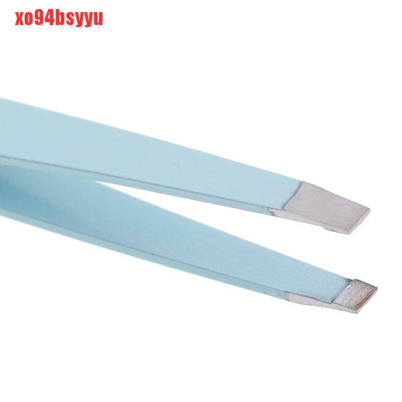Nhíp nhổ lông mày đầu phẳng/ nghiêng bằng thép không gỉ