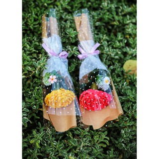 Bó hoa giả, hoa giấy nhún [1 bông] tặng phụ nữ gói giấy đẹp