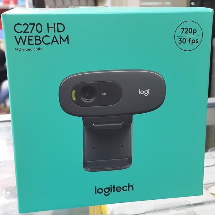 Webcam Logitech C270 HD Gọi, học, họp trực tuyến, Webcam góc rộng với micro giảm tiếng ồn. Hàng chính hãng