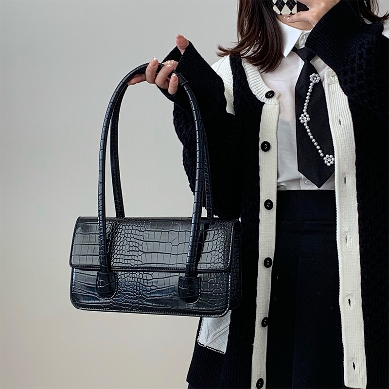 Túi Đeo Vai Dáng Vuông Nhỏ Giả Da Cá Sấu Thời Trang Cao Cấp Cho Nữ 2021