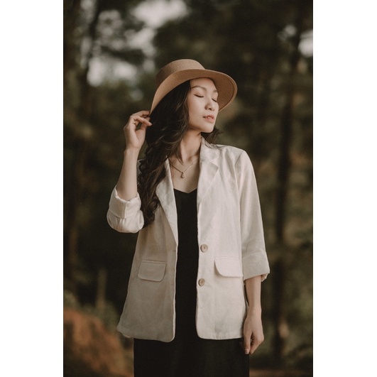 Áo BLAZER LINEN áo khoác vest Linen - Nhà Của Moon | BigBuy360 - bigbuy360.vn