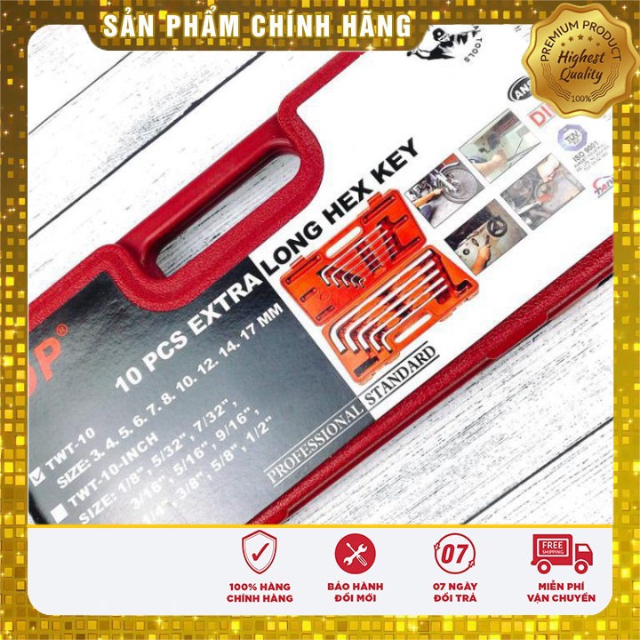 [CHÍNH HÃNG] BỘ LỤC GIÁC 3-17MM TOP( HỘP VALI NHỰA)(CHO KHÁCH XEM HÀNG)