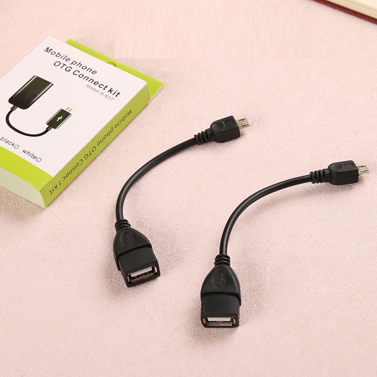 Combo 2 cáp Otg dây sạc điện thoại android cổng usb lấy điện từ laptop cpu ổ điện tiện dụng