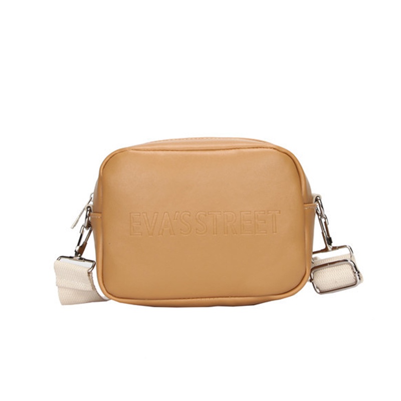 IELGY Túi Đeo Vai Hình Vuông Dập Nổi Họa Tiết Chữ Đơn Giản