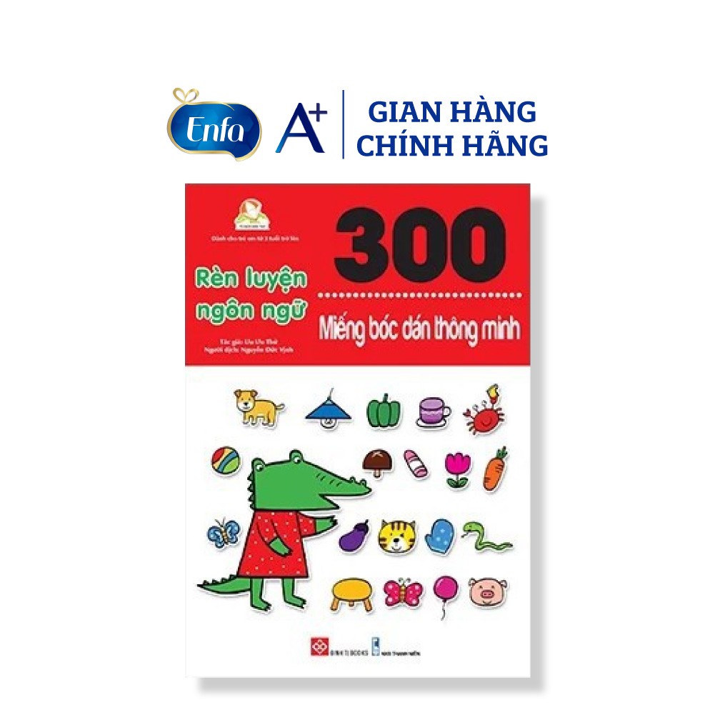 [MKB Gift] Quà Tặng Độc Quyền Enfa - Sách 300 Miếng Bóc Dán Thông Minh 