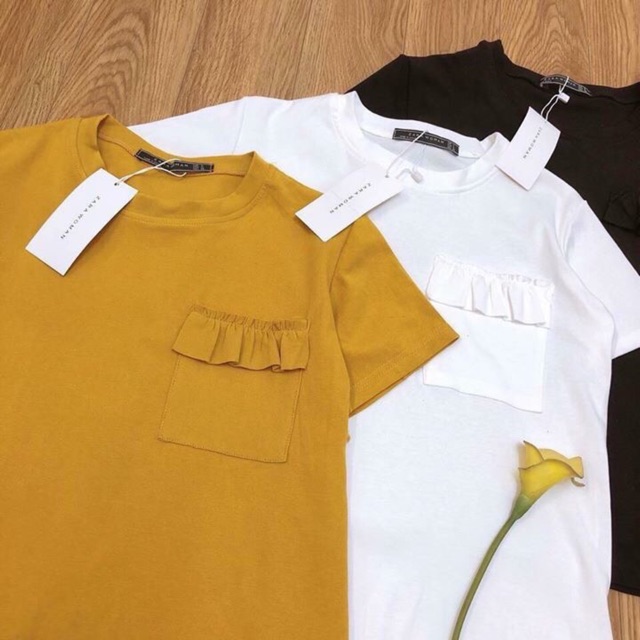 Áo phông trơn cổ tròn, túi bèo | BigBuy360 - bigbuy360.vn