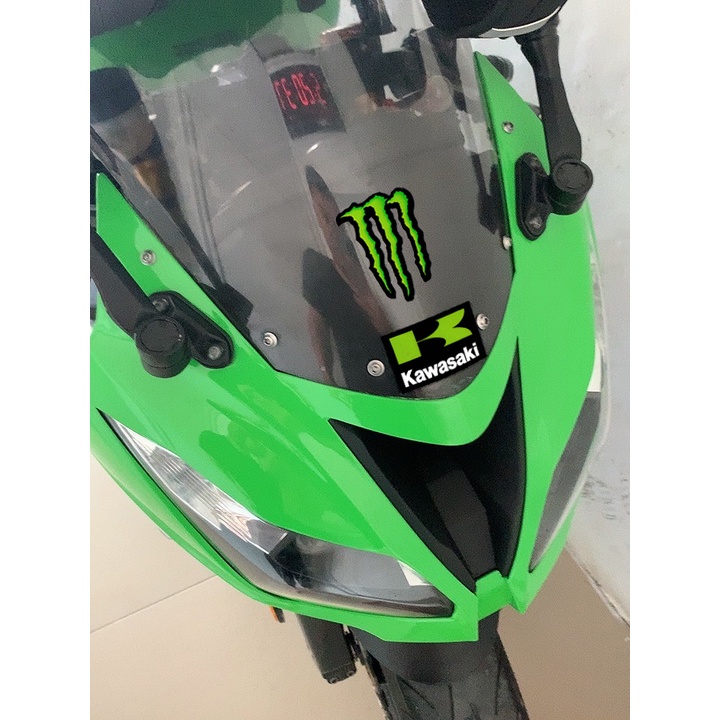 1 bộ Kawasaki Hình dán Thương hiệu ngoại vi cho xe máy Decal phản quang Motorcross được sửa đổi Hình dán