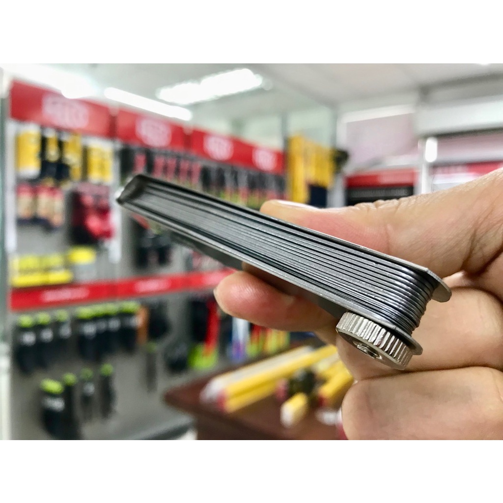 Thước căn lá 20 lá 0.05 -1.0 mm, thước đo khe hở. Vogel 411007. Sản xuất tại Đức